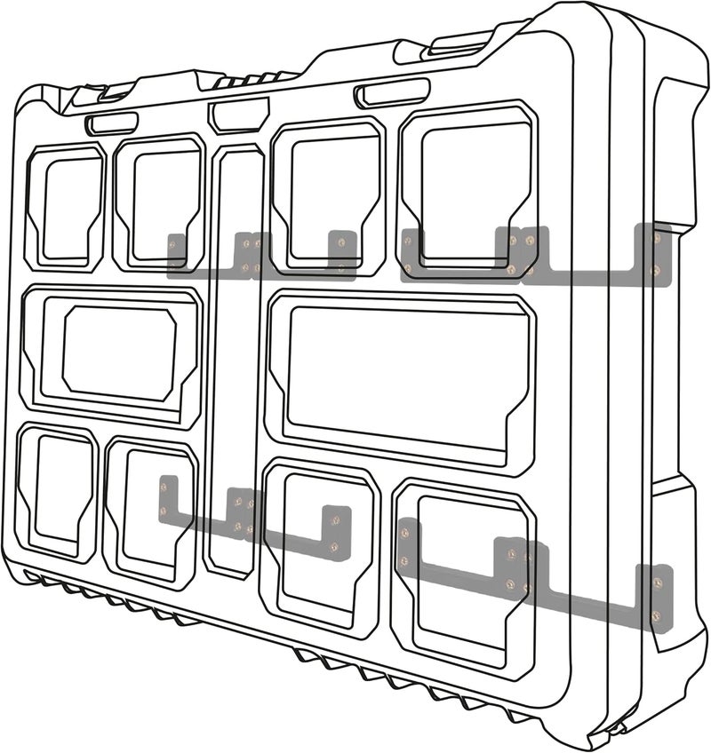 StealthMounts Mounting Cleats for Milwaukee Packout (6 Pack) Black | Mounting Cleats for Milwaukee Packout | Made in The UK - Image 2